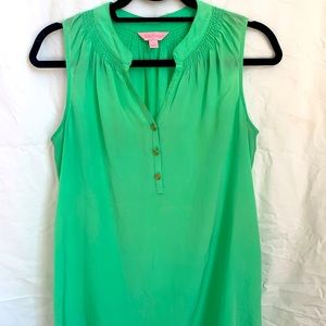 Lilly Pulitzer, Green, Silk blouse, size 2